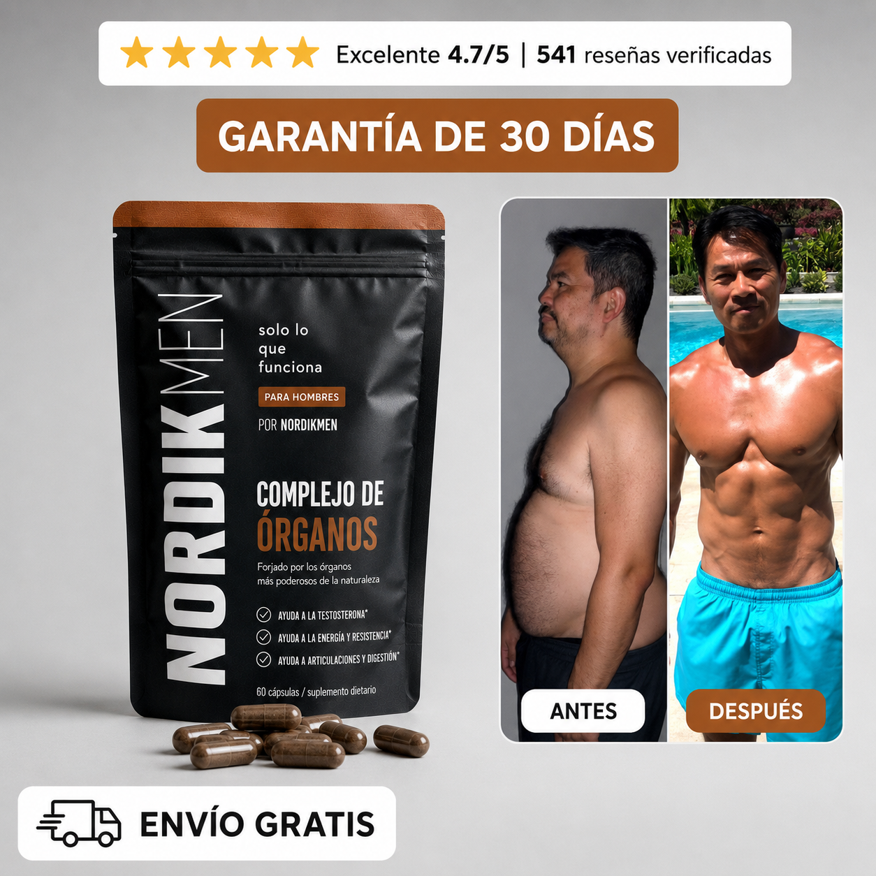NORDIK MEN — Complejo de Órganos 5 En 1